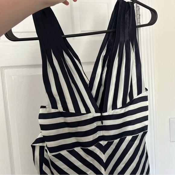 Christopher John Rogers X J.Crew cross-front maxi dress in stripe navy and white - Picture 10 of 13